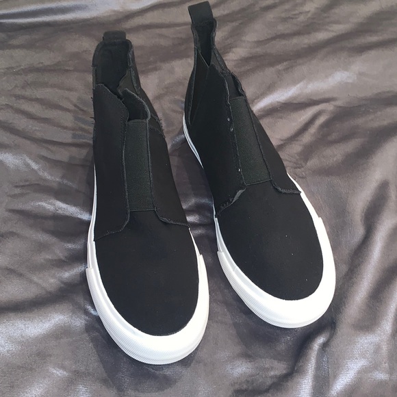 gypsy jazz Shoes - Black high ankle sneakers